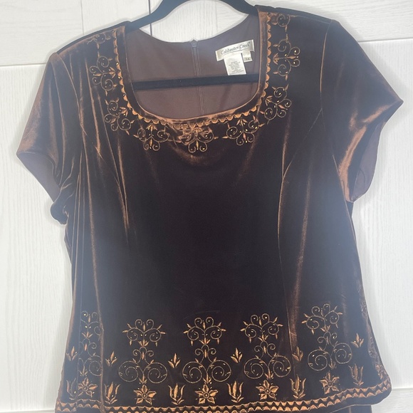 NWOT Vintage Coldwater Creek “Ember Velvet Popover” Gown - Picture 3 of 4